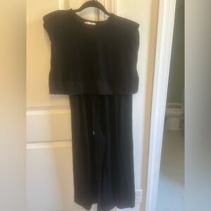 The Frankie Shop Black Sleeveless Knit Jumpsuit